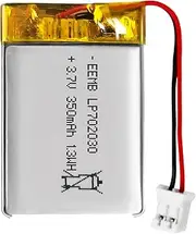 EEMB 3.7V 350mAh 702030 Lipo Battery Lithium Polymer ion Battery Rechargeable Lithium ion Polymer Battery with JST Connector