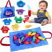 Toddler Toys, Montessori Toys for 1 Year Old Boy Girl Birthday Gift, Cloth Fishi