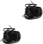 TEHAUX 2pcs Telephone Extension Cord PC Durable Coiled Phone Line Wire for Landlines Easy to Use Replacement Cord for Telephones Modems Answering Machines Wear Resistant Stable Signal