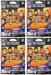 Party Animal Big Shot Ballers 2021-22 NFL Series 2 Figures Blind Bags Gift Set Party Bundle - 4 Pack