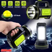 120000LM LED Spotlight Searchlight Flashlight Powerful Torch USB Rechargeable