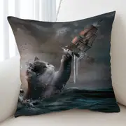 Cool and Hilarious Funny the Kraken Cat Cushion Cover
