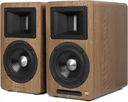 [Airpulse] A80 Hi-Res Audio Certified Active Speaker System, Built-in Amplifier, Optical, Sub Out, Bluetooth 5.0 aptX, AUX, PC, and USB Inputs Brown-Pair