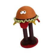 Hamburger Shape Cat Scratch Post Cat Scratching Pole Vertical Furniture