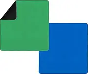2 Mahjong MATS, Green and Blue 31.5*31.5 inch Non-Slip and Noise Reduction Game MATS, Suitable for Tiles, Poker, Dominoes, Board Game Table MATS