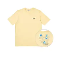 在飛比找momo購物網優惠-【FILA官方直營】#幻遊世界 中性款短袖圓領T恤-奶油黃(