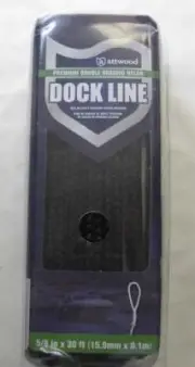 Attwood 117699-7 Double Braid Nylon Dock Line 5/8" x 30 ft Black