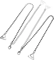 [BESTYASH] Metal Rhinestone Bra Straps for Wedding Strapless Shapewear Fashion Dress Straps