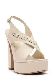 Schutz Blake Slingback Platform Sandal in Off White at Nordstrom, Size 7