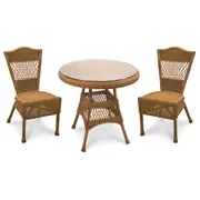 3 Piece Cannes Outdoor Setting in Walnut
