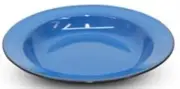 12x Enamel Soup Plate 24cm Cereal Bowl Blue Camping 4WD Home Caravan Boat Kitche