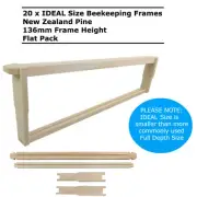 20 x Ideal Size Unassembled Beekeeping Frames Bee Hive Frame Timber Wood Beehive