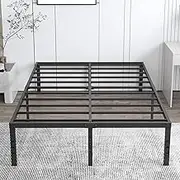 Koreal Queen Bed Frame, 45cm Height Metal Platform Bed Frame Queen Size with Storage Space Under Bed, Heavy Duty Steel Slat Support, Easy Assembly, No Box Spring Needed