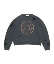 Acne Studios Distressed Logo Printed Sweatshirt S,XL,XS,L,M Black mixed color