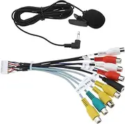 SING F LTD RCA Wiring Harness 20 Pin RCA Adapter Cable Car Stereo RCA Output Input Cable Extension Cable Car Accessories 18.5cm/7.28inch PVC