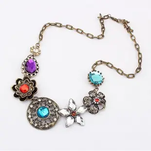 women discount vintage crystal cat flower pendant necklace r