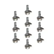 FLEOR 10pcs A250K Guitar Potentiometers Small Pots Long Shaft Audio Taper Pots