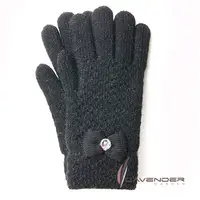 在飛比找PChome24h購物優惠-Lavender-優雅名媛雙層手套-黑色