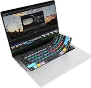 JCPal Final Cut Pro Shortcut Guide Keyboard Cover for 2021/2023 M1/M2/M3 Apple MacBook Pro 14 inch and MacBook Pro 16 inch, 2022/2024 MacBook Air 13 inch, 2023/2024 MacBook Air 15 inch (US-Layout)