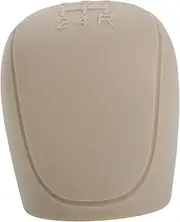 Generic Car Gear Cover Gear Shift Pedal Heart Shift Knob Cover Beige Silica Gel