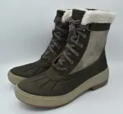 Merrell Womens Size 9.5 Haven Mid Lace Waterproof Olive Polar Winter Boots