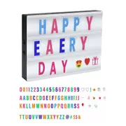 LED Cinema Light Box with 96 Letters Decorative Lights Personalized Cinematic Light Box