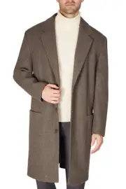 Calvin Klein Mens Marcel Slim-Fit Overcoat 38 Regular Taupe - NWT $495