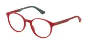 Police VK129 BEYOND JR 2 2GHM Kids' Glasses Red Size 48 - Private Health Rebate - Blue Light Block Available