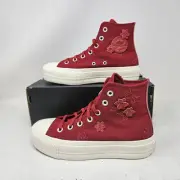 Women's Converse Chuck Taylor All Star Lift 3D Florals Shoe / A12810C / Size 9.5