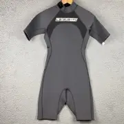Dunes Wetsuit Surfing Bodyboarding 3/2mm Mens S Shorty Spring Suit S/S Gray BLK