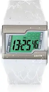 [TEKMAGIC] Digital Sports Watch 10 ATM 100 meters Waterproof for Swimming and Diving with Lap Stopwatch, Backlight, Alarm Clock and Calendar