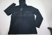 Travis Mathew Splatter Tech Hoodie Jacket Mens Large Black 1012D 01262924 New