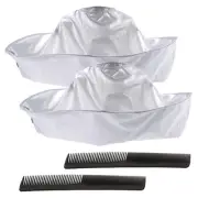 2 Pcs Styling Cape Hair Dye Wipe-clean Fabric Cutting Cloak