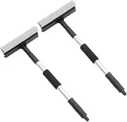 MUSISALY Window Scraper Double-Sided Window Brush Extendable Handle for and Windshield