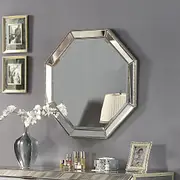 Wall Mirror MDF Construction Octagon Shape in Antique Gold Colour