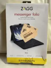 ZAGG Messenger Folio Case Protector Bluetooth Keyboard for iPad 10.5"/iPad Pro