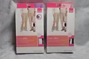 2 pr Mediven Plus Compression Stockings Calf Open Toe 30-40, 40-50 Beige Size ll