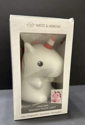 West & Arrow Unicorn RGB LED Mood Light Color Changing Squishy Night Light