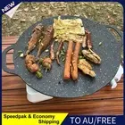 AU BBQ Grill Pan Multi-purpose Cooking Pot Round for Outdoor Camping (29cm)
