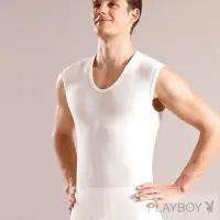 在飛比找momo購物網優惠-【PLAY BOY】時尚型男純棉寬肩背心(4件組)