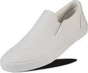 [hello basics] Men's Sneakers Classic Low Top Slip On Shoes Wide Canvas Skate Loafers Sneakers with Soft Insole Causal Dress Shoes for Men Comfortable Walking Shoes Slip on Sneakers for Men