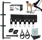 Pilate Bar Kit | Pilates Stretch Bar with Resistance Bands,Portable Home Gym Pilates Bar Kit Multifunctional Fitness Equipment for Full Body Training Home Gym