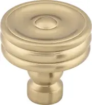 Top Knobs TK881HB Brixton Ridged Knob 1 1/4" Honey Bronze