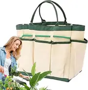 Gardening Bag - Tool Storage Bag, Waterproof Outdoor Carrier | Compact Portable Caddy Organizer, Reinforced Fabric Equipment Bag, Multi-slot P Bag