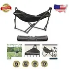 Uniki 3-Year Portable Hammock Stand - 550 lbs Capacity for Instant Relaxation