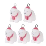 Flocking Polars Bear Pendant Versatile Accessory Jewelry Components
