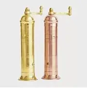 The European Authentic Greek 2-Piece Mixed Brass & Copper set: Copper Pepper Mill Grinder mill 9" / 9-inch & Brass Salt Mill 9" / 9-inch Elegant- Absolutely Exquisite Luxury Kitchen Gift Shaker