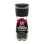 MCCORMICK BLACK PEPPERCORN WITH ADJUSTABLE GRINDER 1 OZ EACH (1)