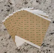 3M 300LSE double sided Adhesive Tape 7 X 7" Clear - 3 Sheets bundle (Pack of 3)