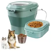 Collapsible Dog Pet Food Storage Container with Measuring Cup